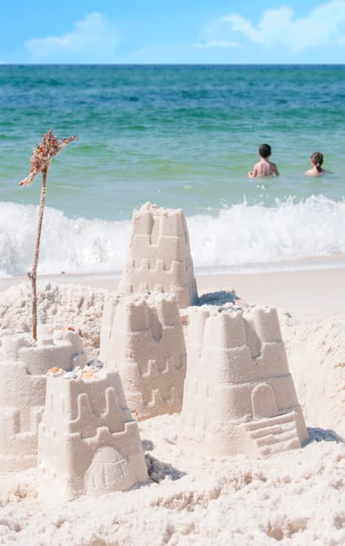 Sandcastle on the beach